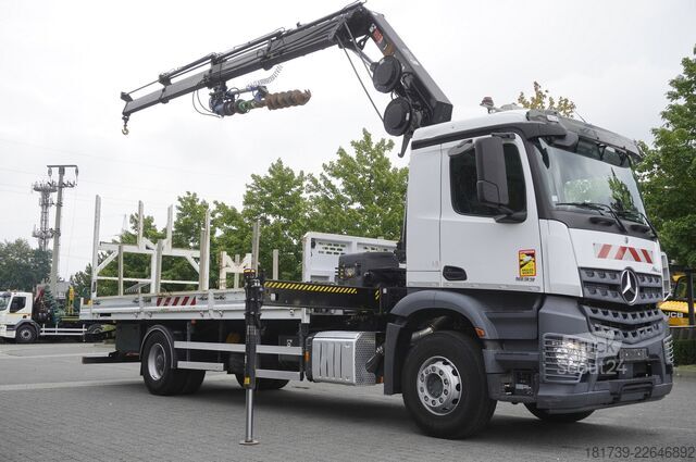 Plataforma con grúa Mercedes-Benz Arocs 1833 4x2 / 50 tho. km! / HIAB