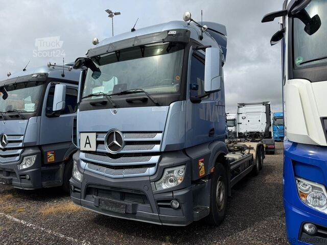 Kampós konténerszállító teherautó Mercedes-Benz Actros 2548 / Meiller 21 tons hooklift /