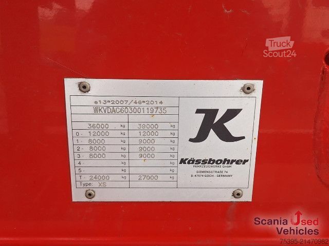 Cisterninė puspriekabė Kässbohrer Lebensmitteltank Kippbar SSK 40XS Neuwertig !!