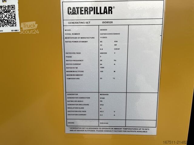Aggregat CAT DE 65 E 0 Noodaggregaat