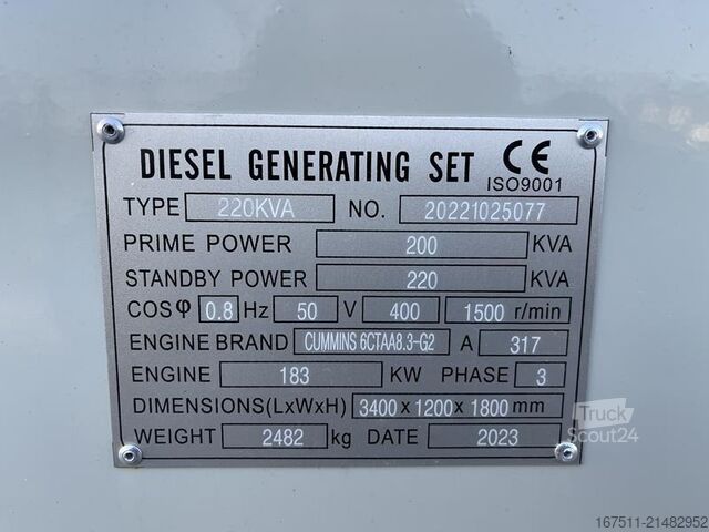 Aggregat Cummins 220 kVA