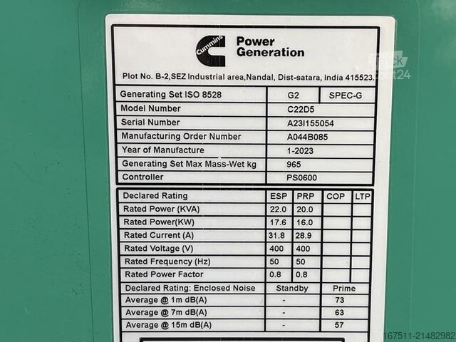 Aggregat Cummins C 22 D 5