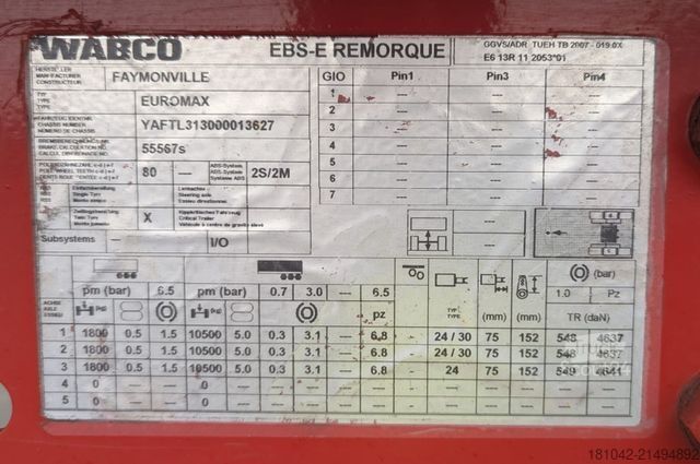 Oplegger FAYMONVILLE Euromax