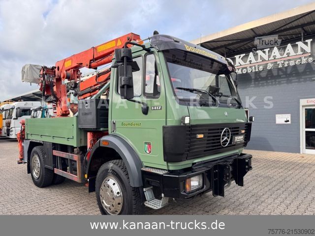 Grue montée sur camion MERCEDES-BENZ 1417 AK Allrad Palfinger Montagekran 17,7m 64TKM