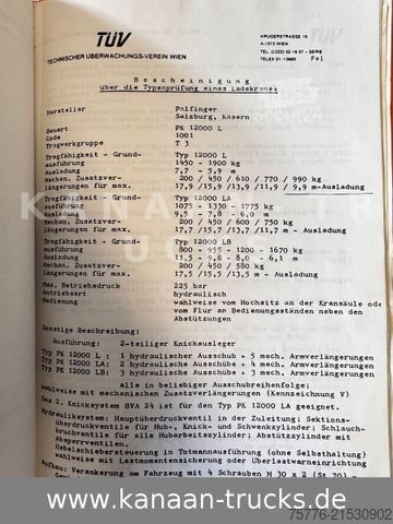 Grue montée sur camion MERCEDES-BENZ 1417 AK Allrad Palfinger Montagekran 17,7m 64TKM