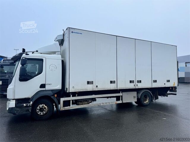 куфар Volvo FL250 4x2 box truck – full side opening WATCH VIDE