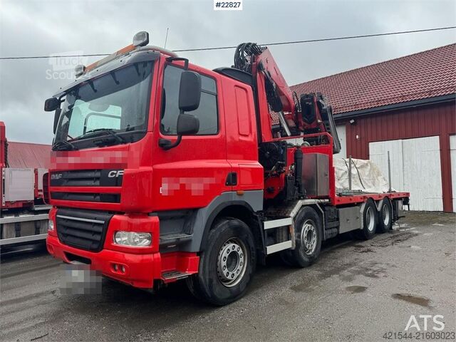 Crane DAF CF85 8x4 crane truck with 66 t/m Fassi crane crane
