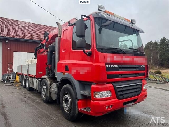 Crane DAF CF85 8x4 crane truck with 66 t/m Fassi crane crane
