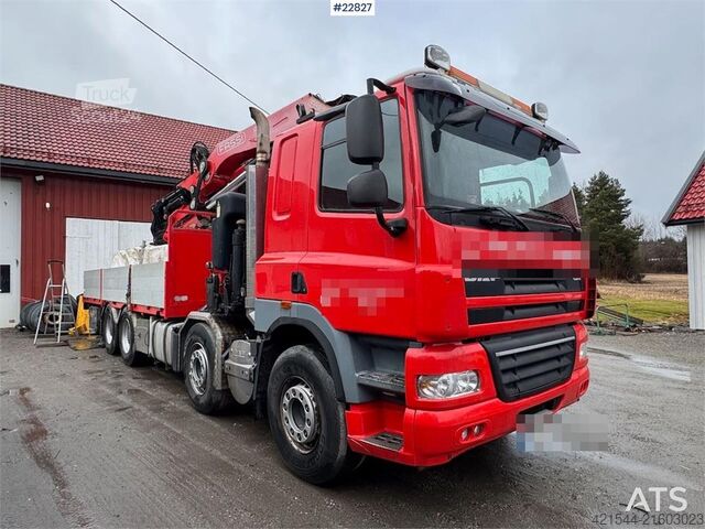 Crane DAF CF85 8x4 crane truck with 66 t/m Fassi crane crane