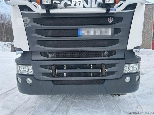 Ribaltabile Scania R580 6x4 plow rigged tipper truck w/ plow plate. S