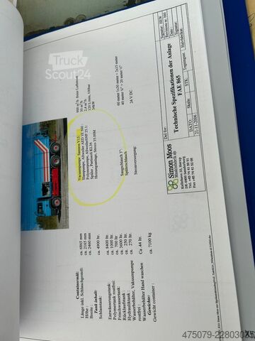 Vákuová cisterna MERCEDES-BENZ Actros 2536 6x2-4 / Moos FAE 865 / Öl Fett