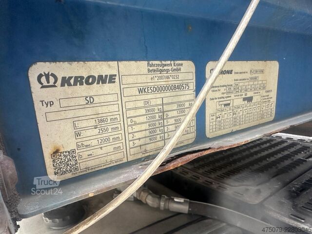 Open oplegger met zeil KRONE SD Mega / TüV 11-26
