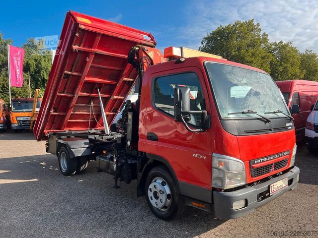 Driezijdige kipper bestelwagen MITSUBISHI Canter 7c14 *3S.Kipper+Palfinger Kran PK 4100C