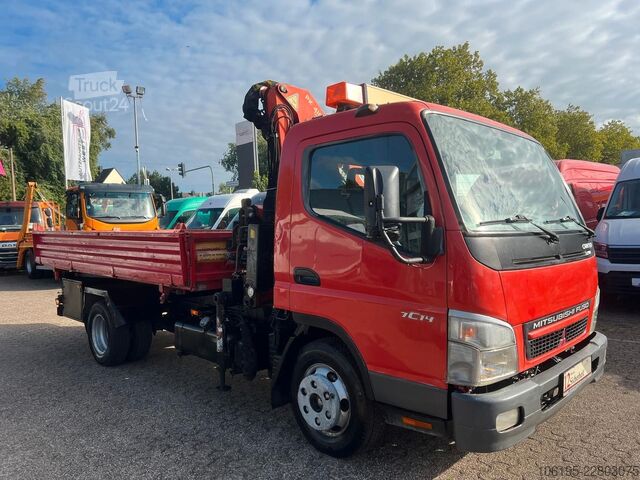 Driezijdige kipper bestelwagen MITSUBISHI Canter 7c14 *3S.Kipper+Palfinger Kran PK 4100C