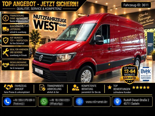 Dodávka s vysokou strechou VW Crafter TDI*Hoch+Lang*L2-H2*Klima*AHK*Garantie