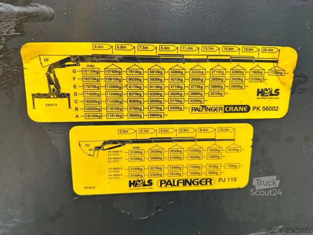 Velika obremenitev Scania R164-580 V8 6x4 Tractor unit Palfinger PK 56002...