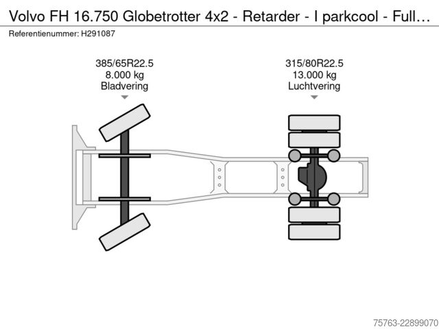 Standard-SZM Volvo FH 16.750 Globetrotter 4x2 - Retarder - I parkc...