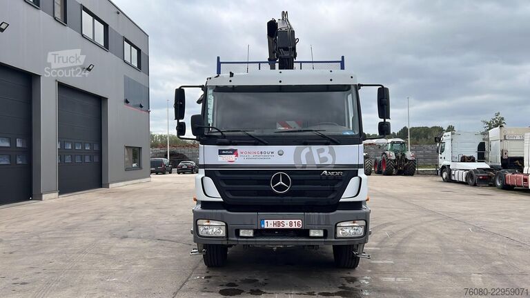 Самосвал с кран Mercedes-Benz Axor 1828 (BELGIAN TRUCK / HIAB 122 E / MANUAL ...
