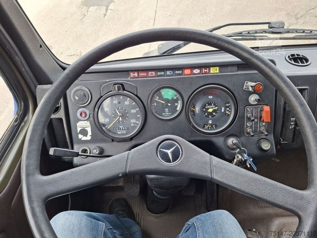 Ladbil med presenning MERCEDES-BENZ 1017 A 4x4 Allrad 3-Sitzer Pritsche+Plane ex-THW