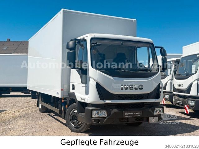 Фургон-будка IVECO EUROCARGO 75E21 Koffer/LBW Luftfeder 210 PS 7,5t