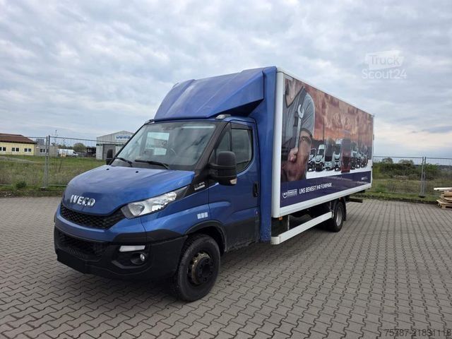 Skåpbil IVECO 72-210 KJoffer mit Ladebordwand,AHK, Blatt/ Luft