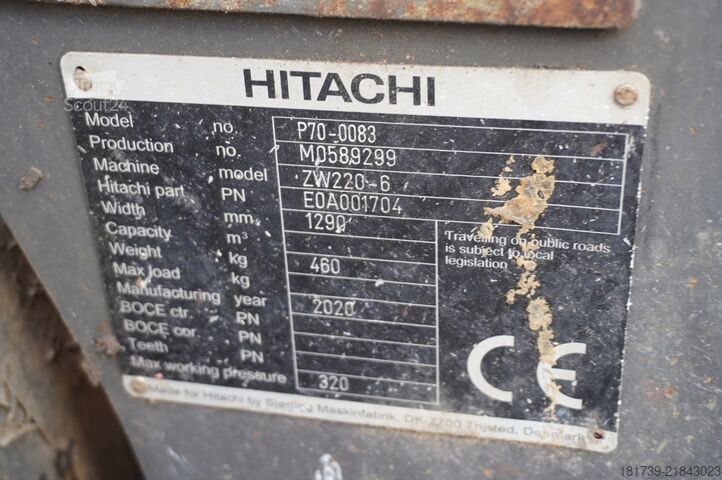 Ledad lastare Hitachi ZW220 articulated loader / 2 buckets