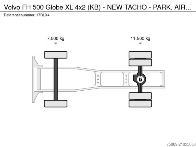 Стандарт-СЗМ Volvo FH 500 Globe XL 4x2 (KB) - NEW TACHO - PARK. AI...