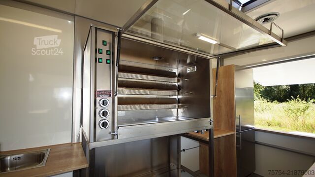 Tirdzniecības piekabe Multitrailer Feuer & Flamme BBQ Street Food Grill