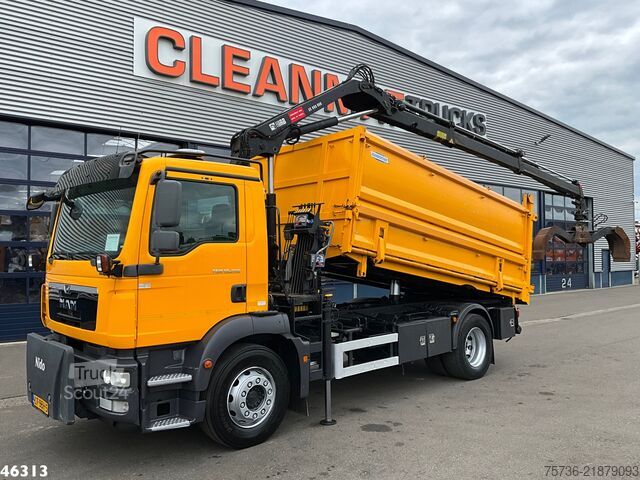 Savivartis su kranu Man TGM 18.250 Hiab 10 Tonmeter laadkraan Just 212...