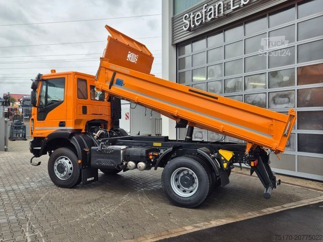 Camion ribaltabile trilaterale IVECO ML150E28W 4x4 Meiller Dreiseitenkipper 2xAHK
