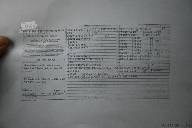 Μίνι λεωφορείο MERCEDES-BENZ Vito 110/114 CDI FWD KA Lang/KLIMA/JUNGHEINRICH