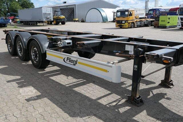 Semi-remorque à carrosserie interchangeable FLIEGL SDS 380, 20/30/40 Fuß Container, Luft-Lift, BPW