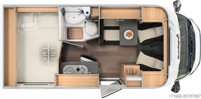 Semi-integrated camper SUNLIGHT V 60