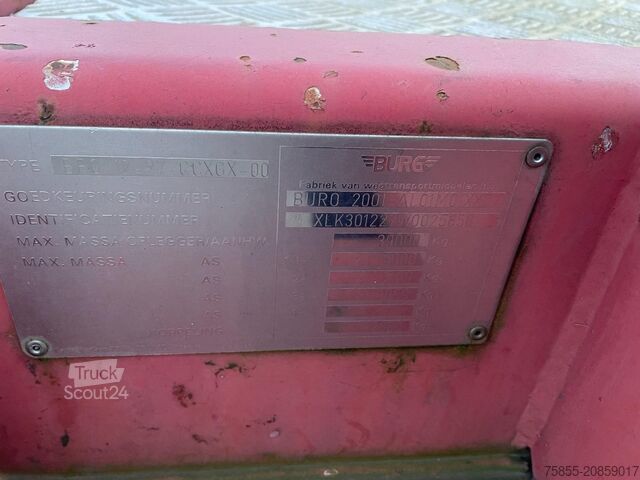 Transporte de contenedores Burg BPO 12 27 CCXGX 00 20/30 FT Chassis / BPW Axles...