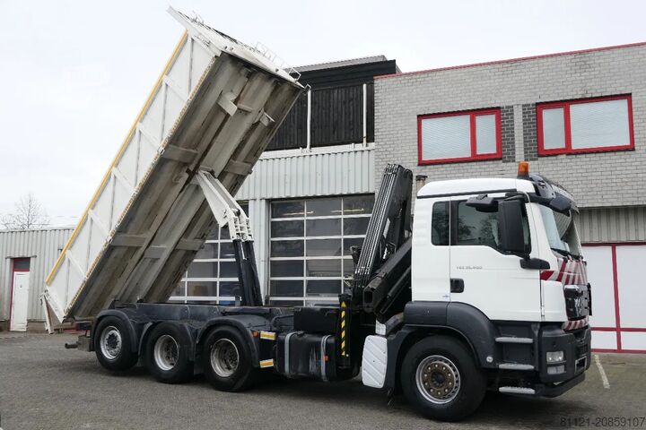 Camion-benne avec grue MAN TGS 35.400 | 8X4 | HIAB 144 BS-3 DUO | Remote C...
