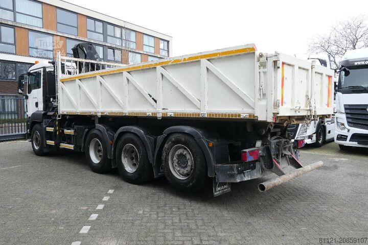 Camion-benne avec grue MAN TGS 35.400 | 8X4 | HIAB 144 BS-3 DUO | Remote C...