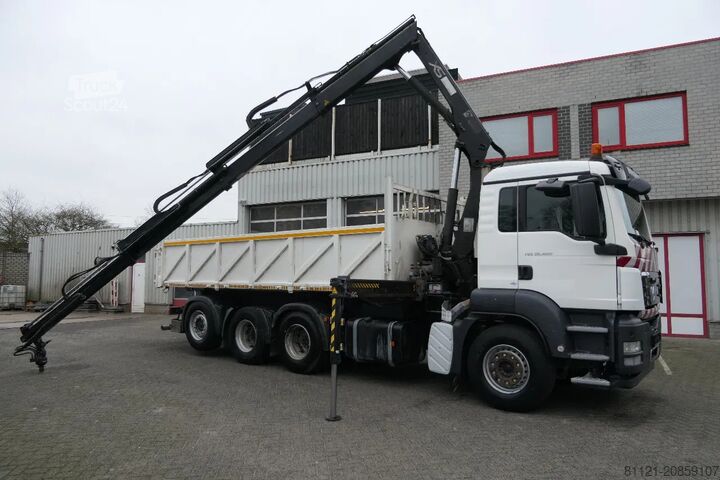 Camion-benne avec grue MAN TGS 35.400 | 8X4 | HIAB 144 BS-3 DUO | Remote C...