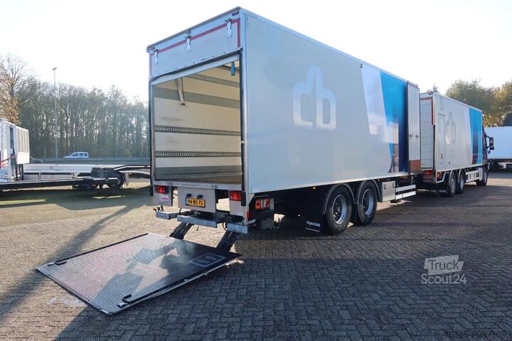 Box body Volvo FM 420 6x2 Bak + Dhollandia klep 1500 kg + Aanh...