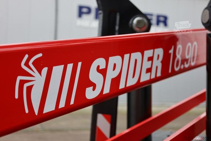 Leddelt teleskopisk arbejdsplatform Platform Basket Spider 18.90 PRO CE Declaration, Valid inspection,