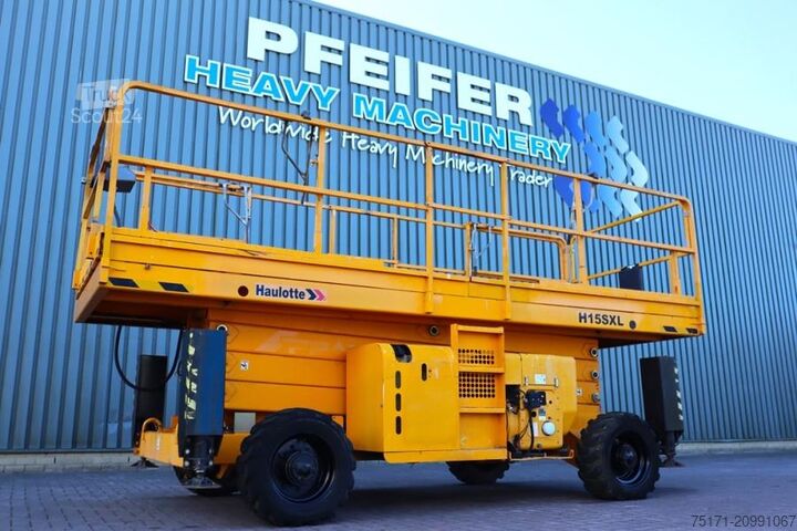 Ascensore a forbice Haulotte H15SXL Diesel, 4x4 Drive, 15m Working Height, 500k