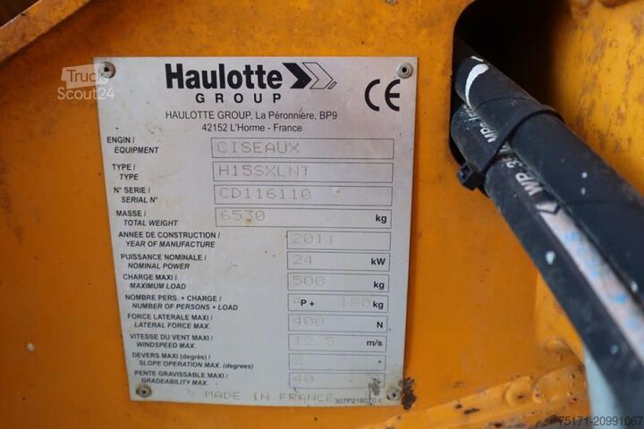 Ascensore a forbice Haulotte H15SXL Diesel, 4x4 Drive, 15m Working Height, 500k
