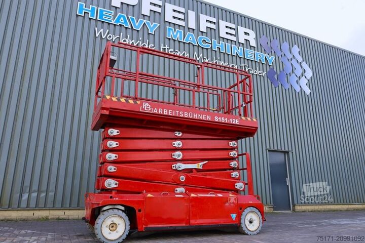 Scissor lift PB Lifttechnik S151-12E Electric, 15m Working Height, 550kg Capac