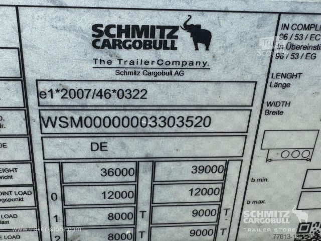 Nyitott ponyvás félpótkocsi Schmitz Cargobull Curtainsider Mega