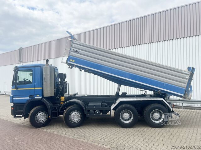 Camion-benne tricar Mercedes-Benz Actros MP 3, 3241/8x4, Actros MP 3, 3241/8x4, Alukipper Bordmatik,  Kli-Ret