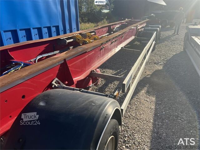 Transport av containere Närko 4 axle container trailer