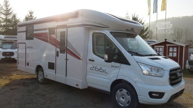 Semi-integrated camper ROLLER TEAM Kronos 266 TL, Queensbett, Hubbett, Raumbad, 5 P