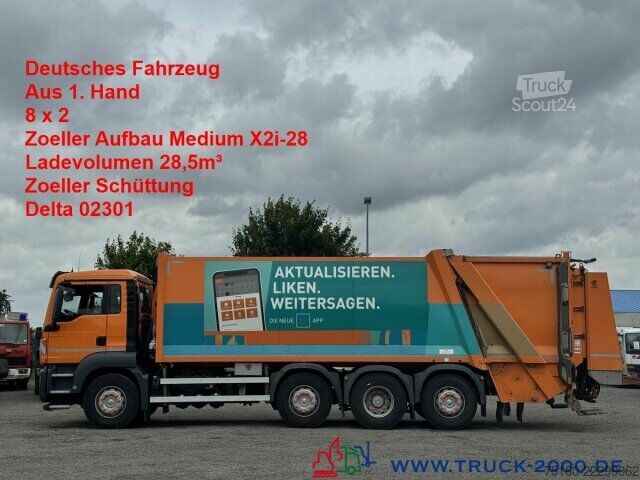 Szemetesautó MAN TGS 35.360 8x2 Zoeller +Schüttung 2x Lenkachse