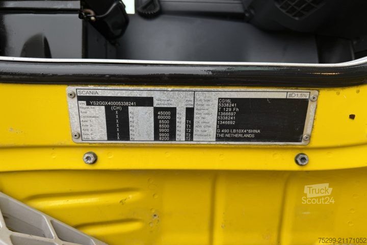 Camion malaxeur à béton Scania G490 LB10x4/6 HNA Liebherr 12m³ / Swiss-Vehicle