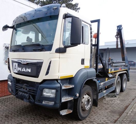 Skip truck MAN TGS 26.440 6x4 Blatt/Blatt Palfinger
