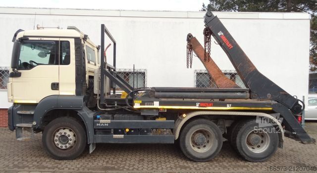 Skip truck MAN TGS 26.440 6x4 Blatt/Blatt Palfinger